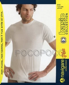 3 Maglie intime t-shirt girocollo da uomo mezza manica di cotone Navigare 513 - Foto 1 di 3