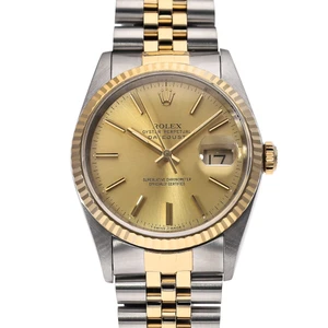 ROLEX Datejust 16233 E series (manufactured around 1991) Champagne mens Watc... - Picture 1 of 4