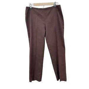Michael Kors Italy Brown Cropped Straight Leg Dress Pant Size 10 - Picture 1 of 9