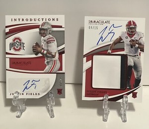 Justin Fields - 2021 Panini Immaculate Auto Rookie Cards /15 /25 GEORGIA OSU