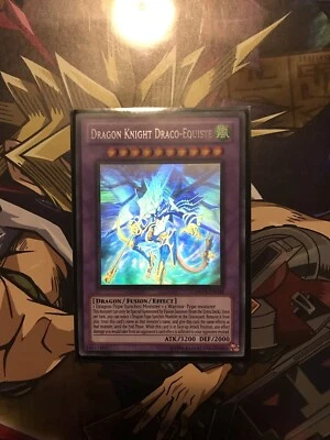 YUGIOH DRAGON KNIGHT DRACO-EQUISTE DREV-EN038 UNLIMITED GHOST RARE - Image 1 of 4