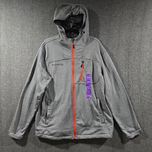 Free Country Marled Tech Solid Gray Full Zip Hooded Fleece Mens Size XL - Picture 1 of 11