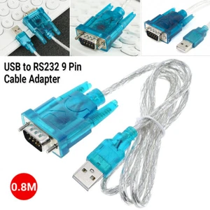 USB to Serial RS232 MALE 9 Pin DB9 COM Converter Adapter Cable Windows 7 8 10 - Picture 1 of 15