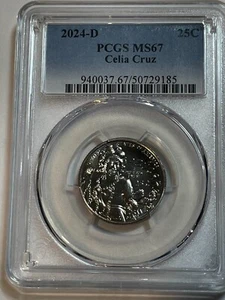 2024 D Celia Cruz Quarter 25C PCGS MS67 - Picture 1 of 2
