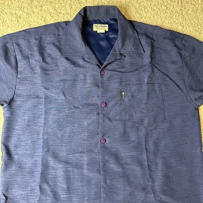 BC Ethic Lounge Shirt Men XL Navy Blue Bowling Lounge Rockabilly Retro Club - Image 1 of 4
