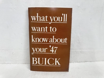 1947 Buick Series 40, 50, 70 NEW Owners Manual - Image 1 of 4