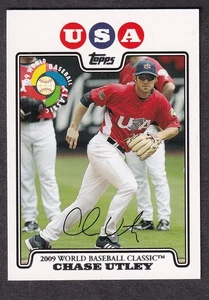 2008 Topps baseball card #WBC5 Philadelphia Phillies Chase Utley USA WBC - Picture 1 of 2