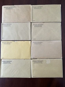 8 United States Mint Proof Sets 1957-1964 - The Last 8 Years Of 90% Silver  - Picture 1 of 9