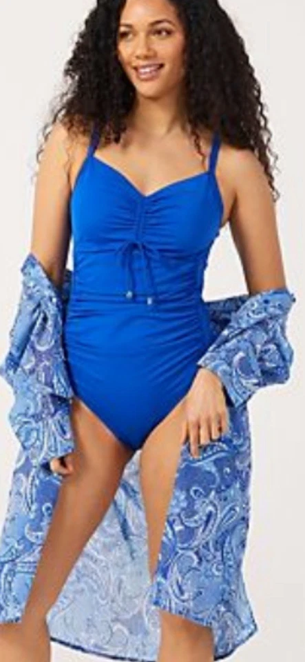 RUTH LANGSFORD SIZE 12 RUCHED DETAIL SWIMSUIT BNWT - Image 1 of 1