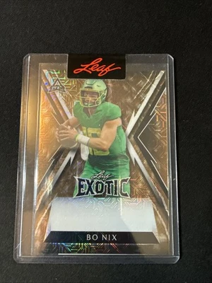 2023 Leaf Exotic Bo Nix Non Auto  #d 1/1 Pre-Production Proof - Image 1 of 2