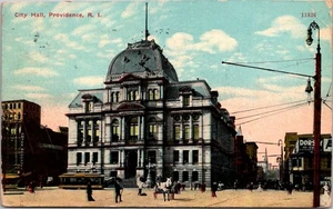 Postcard RI Providence City Hall Posted 1912  - Picture 1 of 2