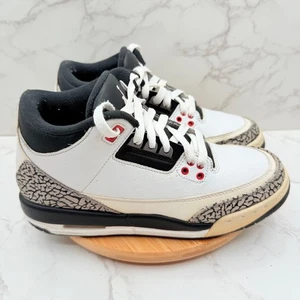Air Jordan 3 III Retro White Cement Elephant Print Youth GS 6.5Y - Picture 1 of 9