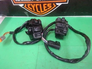 HARLEY DAVIDSON BAGGER'S USED BLACK OEM LEFT & RIGHT H/B/SWITCH Housing W/WIRES - Picture 1 of 11