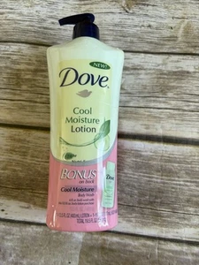 Dove Cool Moisture Lotion & Body Wash 24hr Nutri-Serum Cucumber & Green Tea - Picture 1 of 6