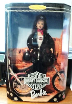 BOLSO CASCO CHAQUETA CUERO BARBIE HARLEY DAVIDSON EDICIÓN COLECCIONISTA NUEVO EN CAJA 1998 Foto 1 de 3