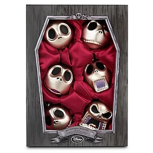 NIGHTMARE BEFORE CHRISTMAS JACK TREE ORNAMENTS DISNEY SET OF 6 - Picture 1 of 1