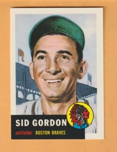 Sid Gordon Boston Braves 1991 Topps Archives '53 #117 Brooklyn Nueva York - Imagen 1 de 2
