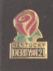 1995 - 121st Kentucky Derby Red Rose Lapel Pin - MINT - Picture 1 of 1