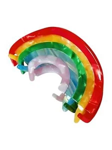 PRIDE RAINBOW ACETATE CLAW CLIP - Picture 1 of 6