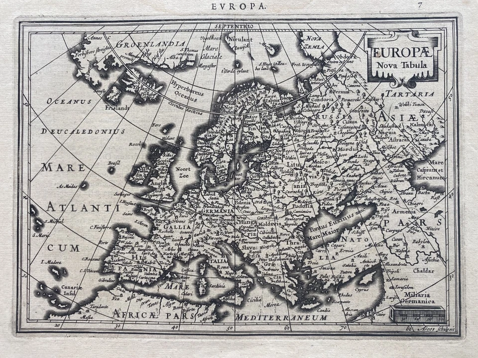 ANTIQUE MAP Europa Nova Tabula by  Mercator,  c. 1628 - Image 1 of 3
