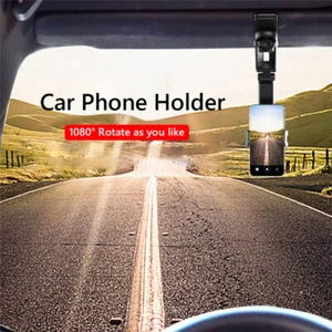 For Samsung Galaxy S22 S21 S20+ Car Rearview Mirror Sun Visor Mount Phone Holder - Picture 1 of 12