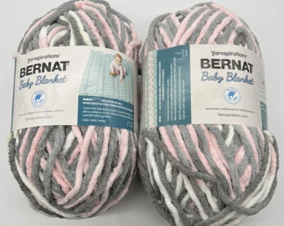 Bernat Baby Blanket Yarn "Baby Grays" 2 Skeins #779 - Image 1 of 2