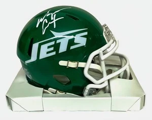 New York Jets Wayne Chrebet Autographed Throwback Speed Mini Helmet BAS Authe... - Picture 1 of 1