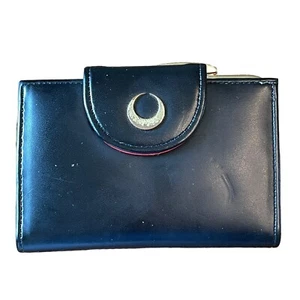 Mc Duff Made In Japan Womens Black Leather Credit Card Wallet MCM Change Purse - Picture 1 of 10