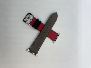 Luksusowy skórzany pasek do zegarka • Kompatybilny z Apple Watch • Pasuje do serii 42-44 mm - Zdjęcie 1 z 2