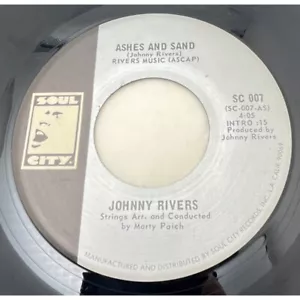 Johnny Rivers Ashes and Sand / Outside Help 45 Rock Pop Soul City 007 VG+ - Picture 1 of 6