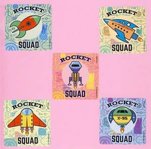 15 Rocket Squad - Large Stickers - Party Favors - Spaceship - Picture 1 of 1