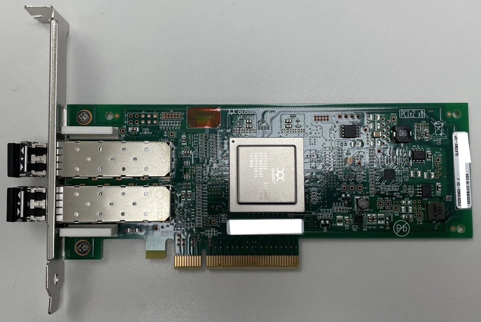 HP AJ764-63002 82Q Dual-Port 8Gb Fibre Channel PCIe HBA – QLogic QLE2562 - Image 1 of 4