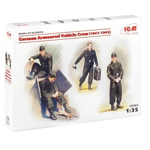 ICM35614 model kit 1:35 equipaggio tedesco veicoli corazzati 1941-1942 4 figurine e gatto - Foto 1 di 3