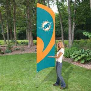 MIAMI DOLPHINS 8,5 PIES DE ALTURA BANDERA DEL EQUIPO 11,5' POLE SIGN BANNER NFL 8 1/2' - Imagen 1 de 5