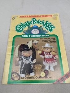 1984 Cabbage Patch Kids Pony & Western Wear Pattern Booklet Uncut - Imagen 1 de 19