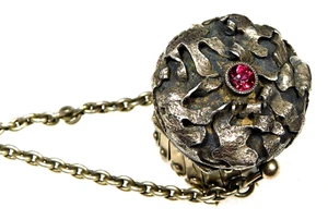 GORHAM ANTIQUE STERLING JEWEL HANDMADE Flex Lid Top for PURSE - Picture 1 of 7