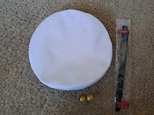 USMC White Crown Size 6 7/8 Service Cap Vinyl Plus Strap, Buttons, No Frame. - Picture 1 of 7