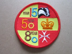 Year 15 50 80 Cloth Patch Badge Boy Scouts Scouting L5K G - Picture 1 of 2