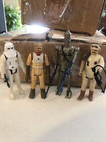 vintage kenner star wars action figures lot IG 88 Hoth Rebel Bossk Snow Trooper