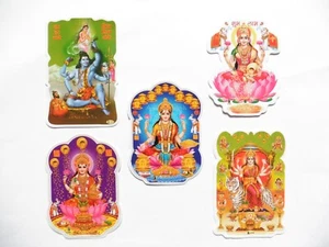 Window Hindu God Small Sticker Set * DURGA LAKSHMI SHIVA * - Picture 1 of 6