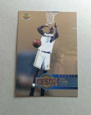 Rare: 1993 93 UPPER DECK HOLOJAM Chris Webber RC Rookie #H28 - Image 1 of 2