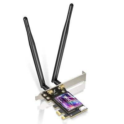 Desktop PC PCI-e Wireless Adapter WiFi 6 BT 5.2 Dual Band 11AX 11AC RTL8852 Card - Image 1 of 4