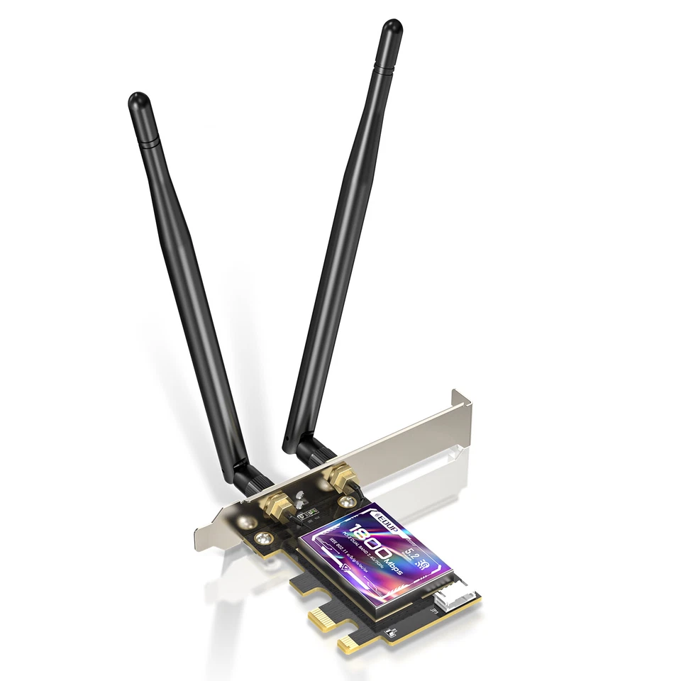 Desktop PC PCI-e Wireless Adapter WiFi 6 BT 5.2 Dual Band 11AX 11AC RTL8852 Card - Image 1 of 4