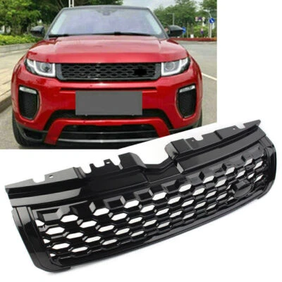 Parrilla delantera superior de coche para Range Rover Evoque 2010-2018 2011 2012 13 negra Foto 1 de 4