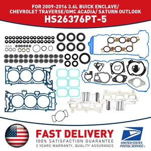 HS26376PT-5 Head Gasket Set Fit for 2009-2010 Buick Enclave Saturn Outlook 3.6L - Picture 1 of 12