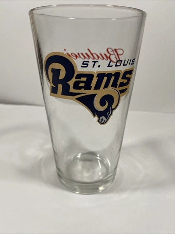 NFL ST. LOUIS RAMS SOUVENIR PILSNER BUDWIESER BEER GLASS Cover