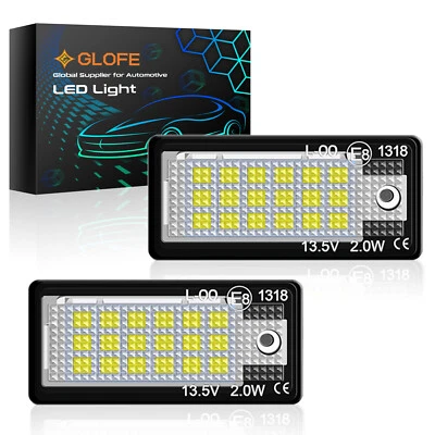 LED License Plate Lights Replacement for Audi A3 A4 S4 A6 A8 Quattro Canbus - Imagem 1 de 4