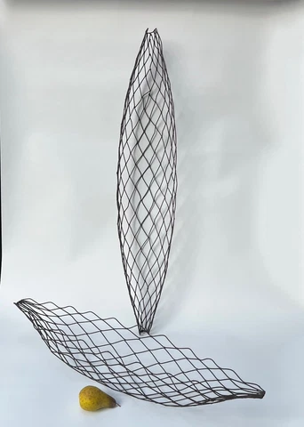 Sculptural Wire Baskets Long Large Art High Quality S/2 44"L Cover