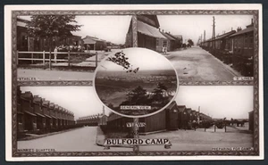 Postkarte Bulford Camp bei Amesbury Wiltshire Militär Mehransicht verschickt 1915 RP - Bild 1 von 2