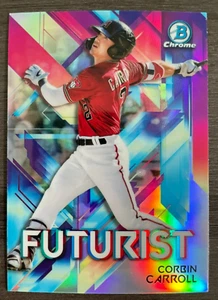 2021 Bowman Chrome Futurist Corbin Carroll Insert Refractor #FUT-CC - Picture 1 of 2